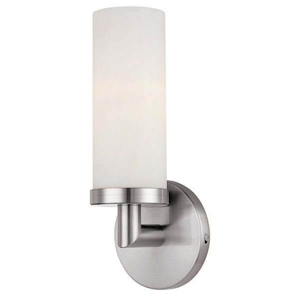 Access Lighting Aqueous, LED Wall Sconce, Brushed Steel Finish, Opal Glass 20441LEDDLP-BS/OPL - main